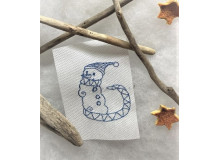 Stickdatei - Schneemann Alphabet Buchstabe G